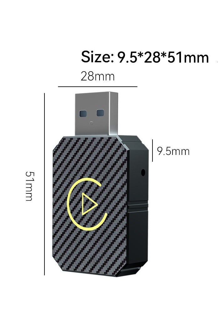 Compare 2 in 1 Wireless CarPlay Adapter Mini Box with Bluetooth 5.0 and WiFi for Wired CarPlay Auto Cars at KSA Price