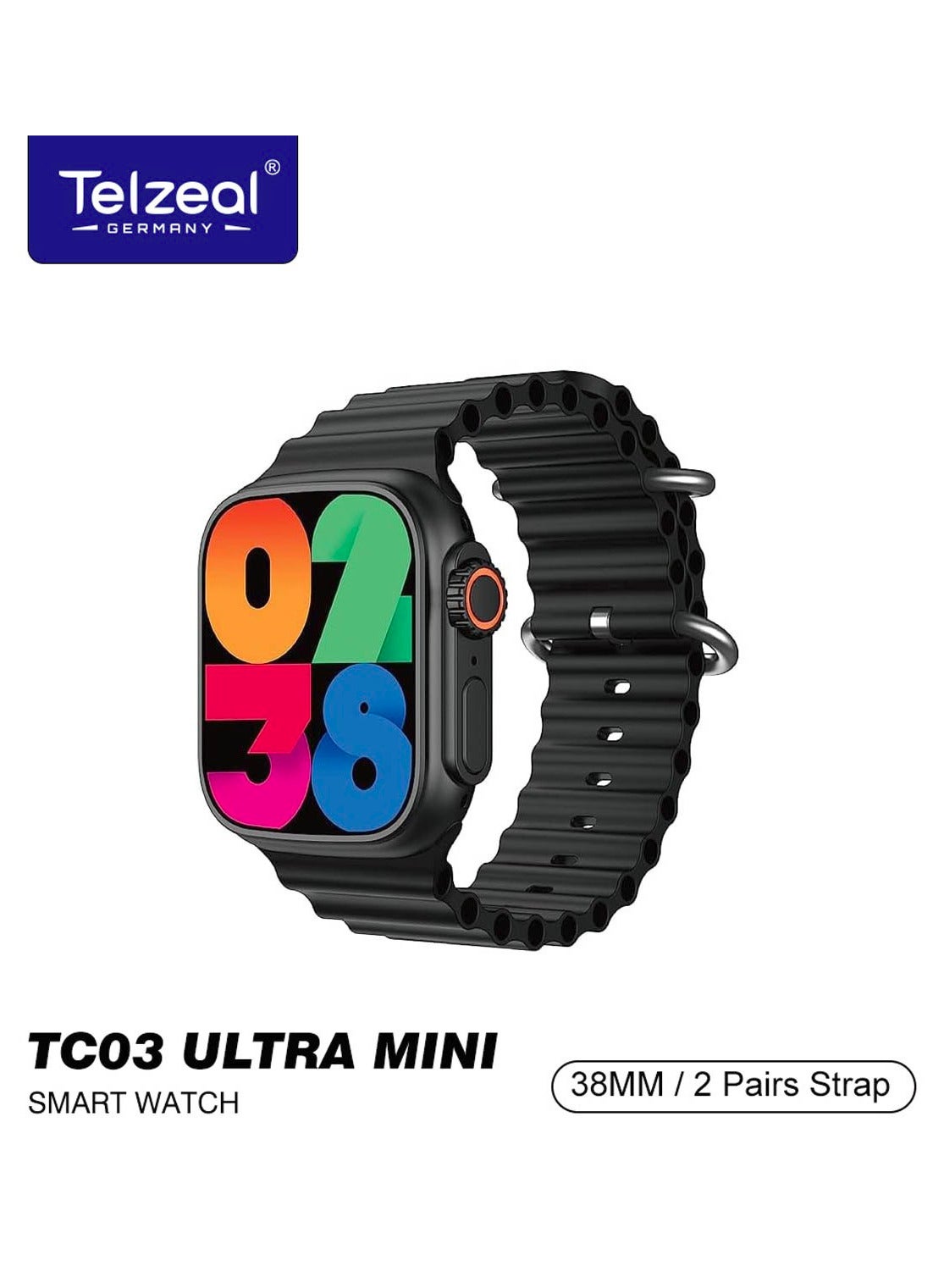 Telzeal TC03 Ultra Mini 38 mm HD Display…