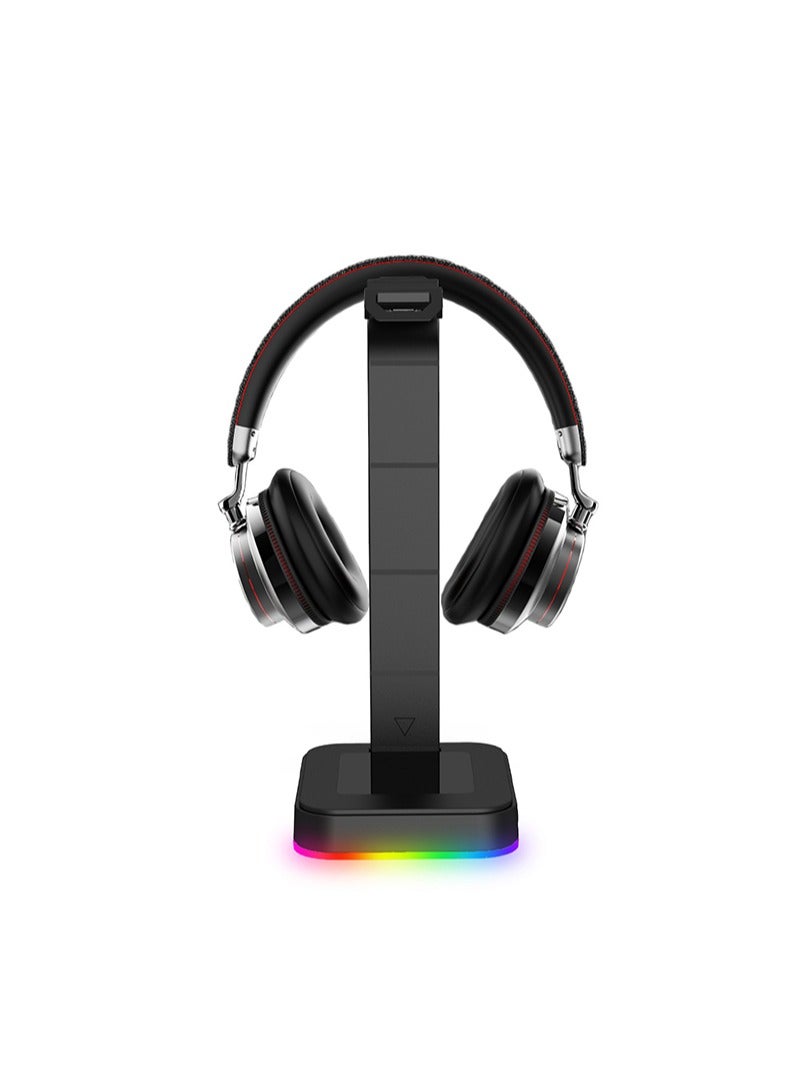 RGB Light Gaming Headset Stand with Dual USB…