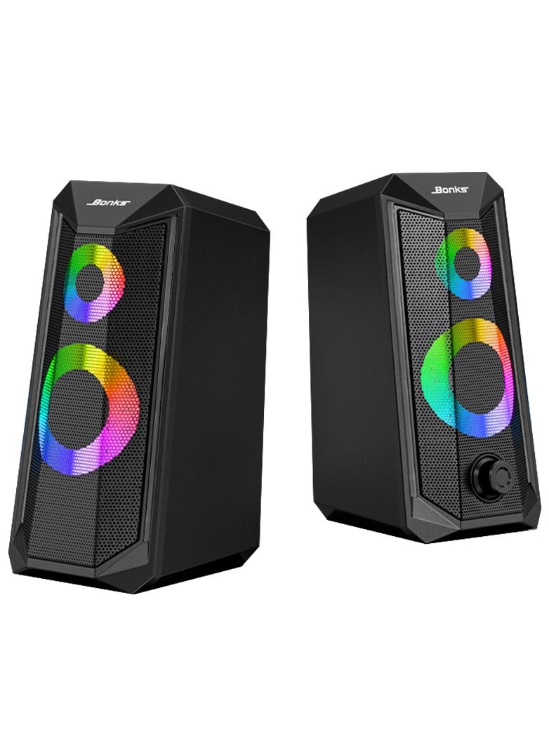 Desktop Speakers, 2.0 Channel PC Computer HiFi…