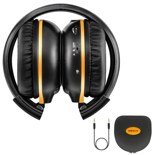 Compare SIMOLIO Infrared Headphones for uConnect & Honda Odyssey & Chrysler Pacifica & GMC Yukon & Chevy Suburban & Cadillac Escalade & Dodge Grand Caravan, Car Headphone for DVD Player Wireless with Case at KSA Price