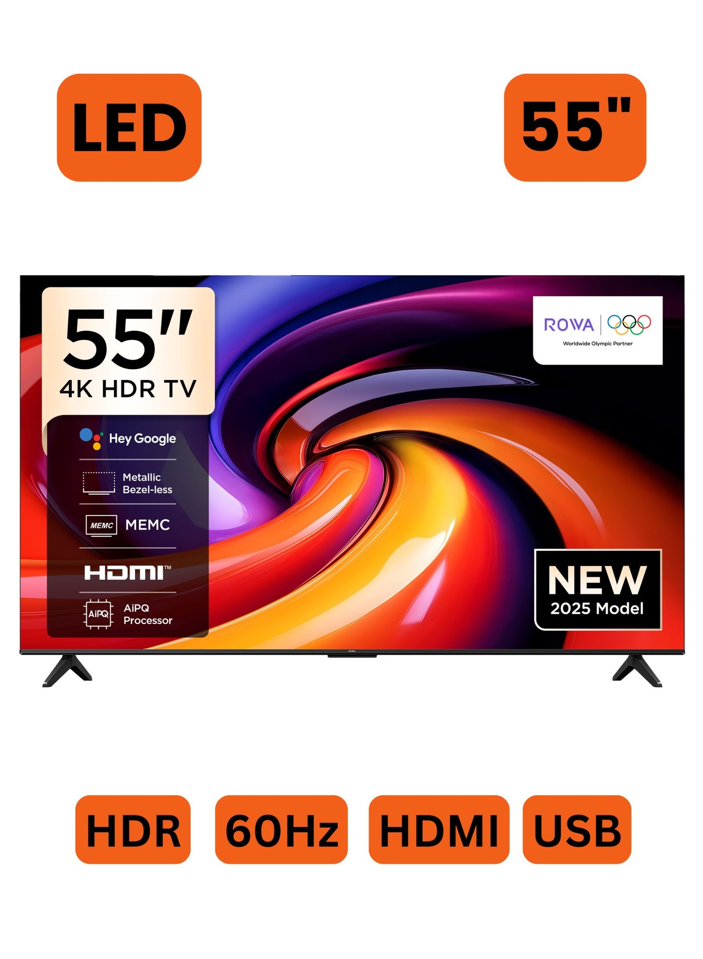 ROWA 55-Inch R55 4K UHD Smart LED TV…