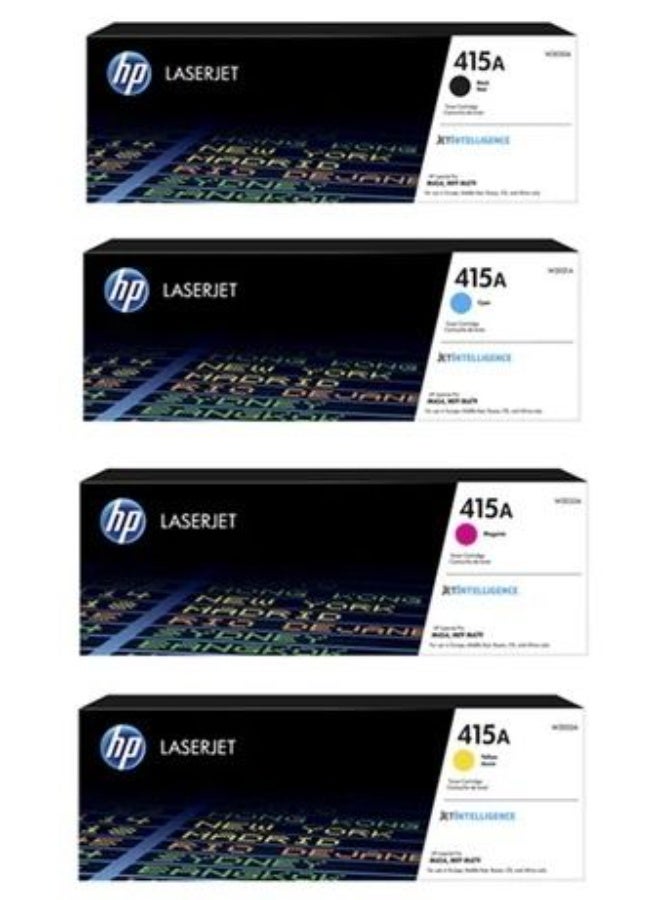 Compare HP 415A Original Toner Cartridges 4 Color Set for HP Color LaserJet Pro M454 MFP M479 at KSA Price
