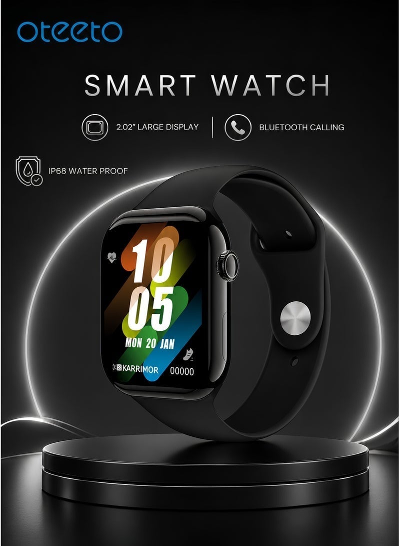 Compare TS99 Mini Smartwatch, 2.02 Inch AMOLED Touch Display, IP68 Water Resistant Fitness Tracker with Bluetooth Calling, Heart Rate Monitor, MultiSport Modes, Long Battery Life, Smart Watch for iOS & Android – Black at KSA Price