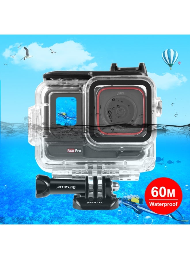 Compare For Insta360 Ace Pro 60m Underwater Waterproof Housing Case with Base Adapter & Screw Transparent at KSA Price