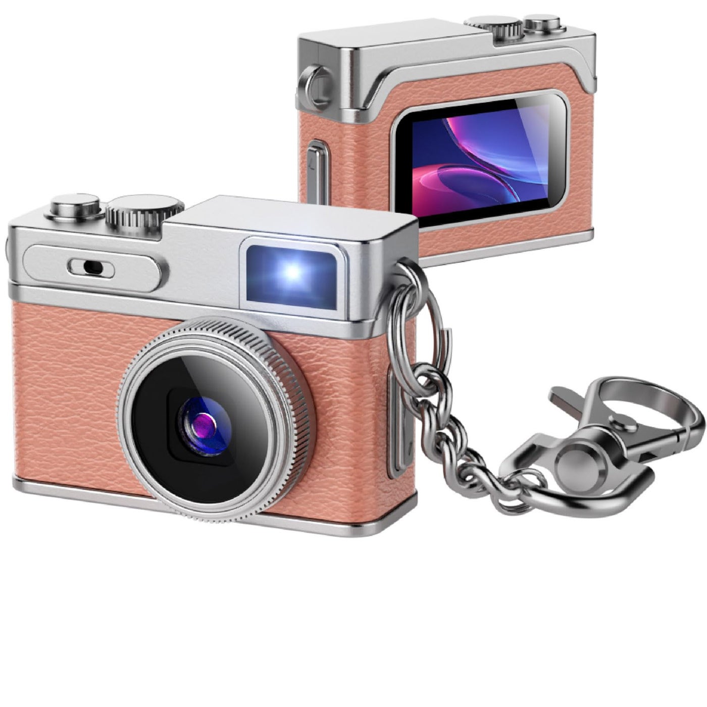 Mini Digital Camera 1080P HD Tiny Retro Keychain…