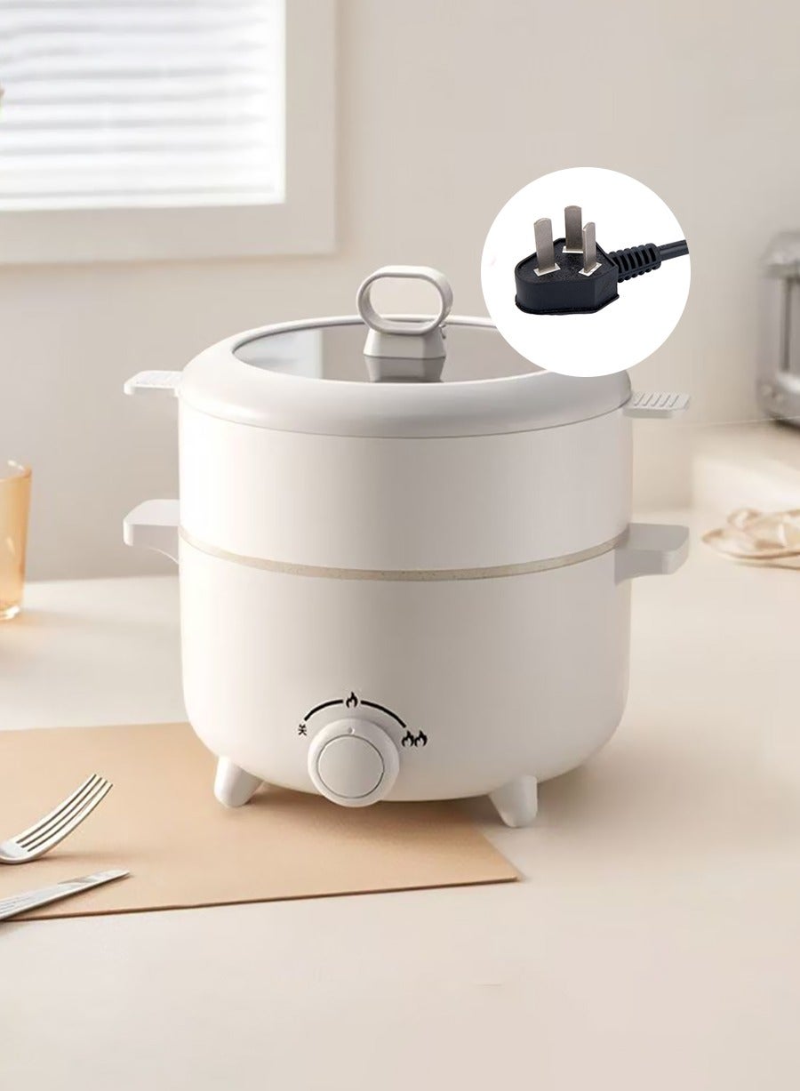 Compare 2 Liter Electric Cooker  Mechanical electric frying pan, skillet, electric skillet, spaghetti, portable nonstick cookware for scrambled eggs, beef steaks, rice, steaming and soups at KSA Price