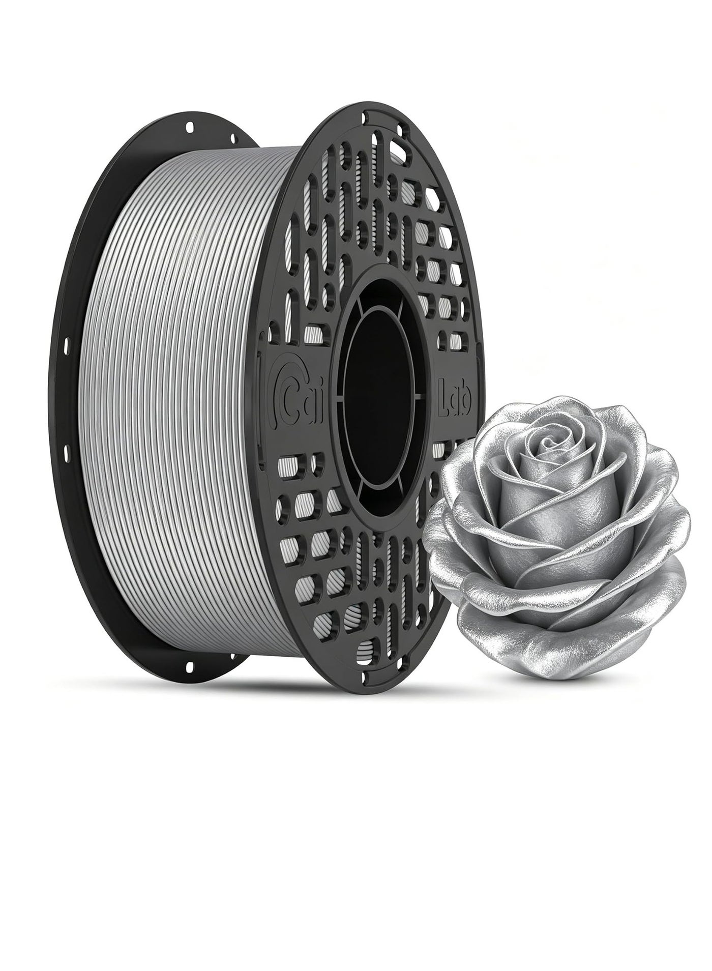 Compare PLA+ Filament 1.75mm, Special Silk in Color, CaiLab Multicolor 3D Printing Filament, ±0.02mm Accuracy, Tough & Tangle Free, Low Warping, for Most FDM 3D Printer, 1KG Silver at KSA Price