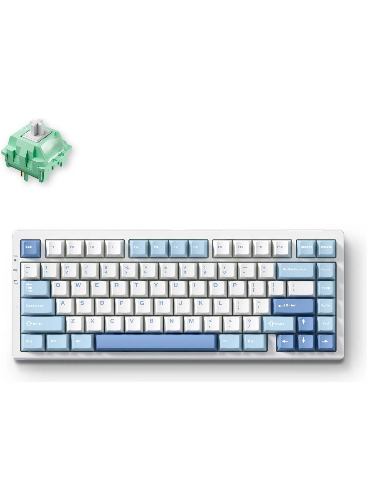 Compare G75 Pro 75% TriMode Gaming Mechanical Keyboard – HotSwappable Gasket Mount, DoubleShot PBT Keycaps, SouthFacing RGB, Cabbage Tofu Switch, MultiLayer Foam, 2.4GHz Wireless, Bluetooth & Wired USBC, RGB,  Blue | G754A at KSA Price