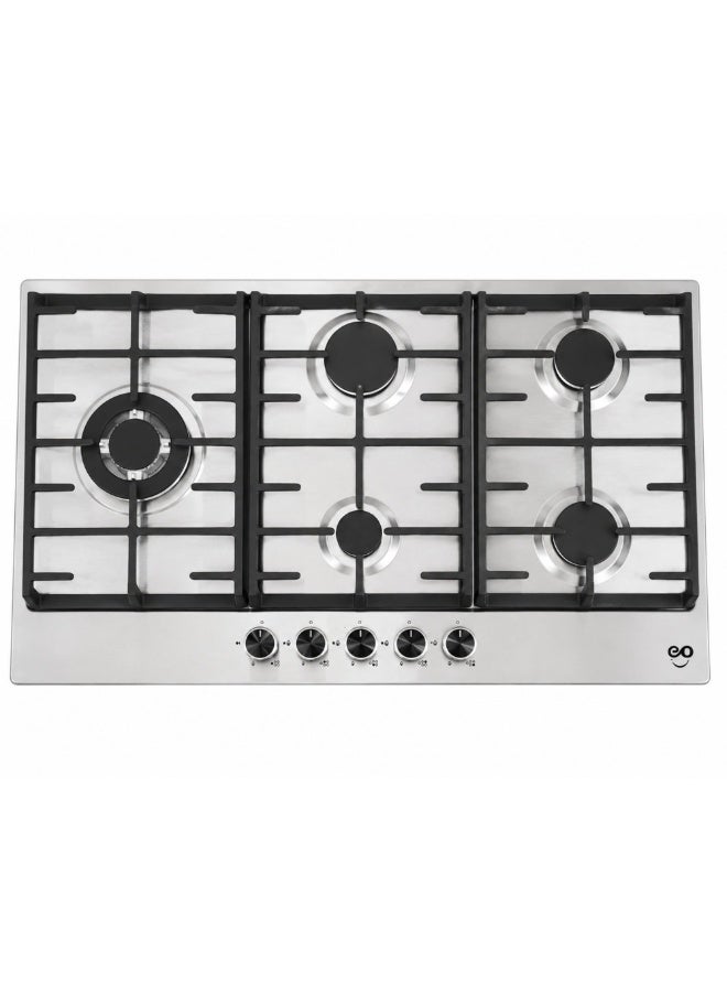 EO 90cm Built-In Gas Hob, 5 Burners, Stainless…