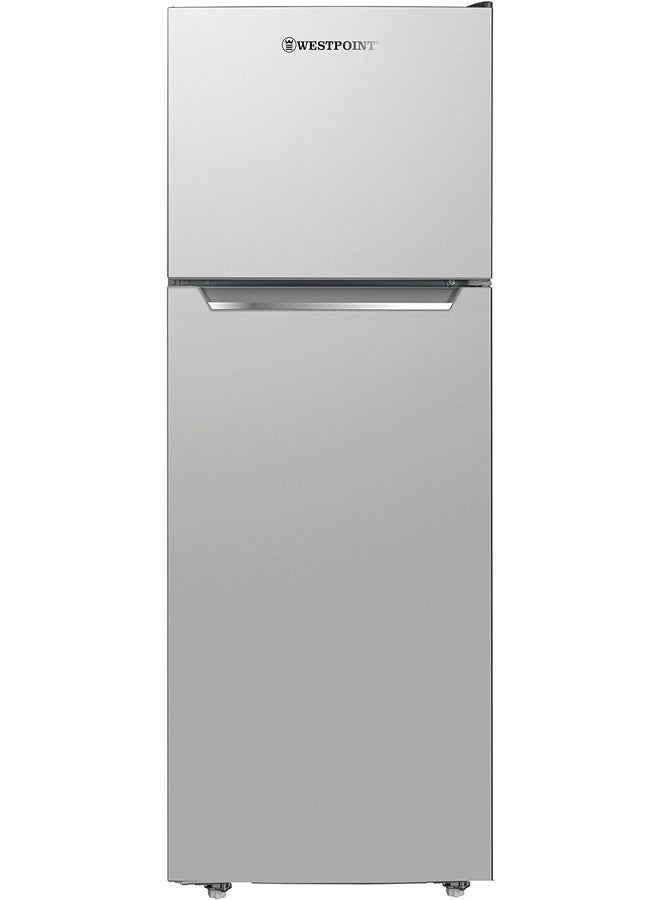 Compare 350 Liters Double Door No Frost, Top Mounted with Fresh Zone Compartment, Egg Rack, Twister for Ice Cube, Built in Condenser, One Year Warranty WNN3523ERI Silver at KSA Price