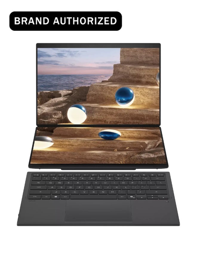Compare Zenbook DUO Laptop, Intel Core Ultra 7 258V Processor, 32GB RAM, 1TB SSD, 14 3K OLED 144Hz Display, Windows 11 Home, English & Arabic Keyboard, 1 Year Warranty | UX8407AASN062W Moher Black at KSA Price