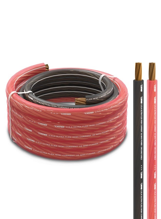DS18 PW-1/0GA-5BK/20RD 1/0 GA 25ft Ultra Flex…