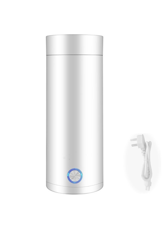 Compare Portable Electric Kettle, 400ml Travel Tea Kettle with Nonstick Coating Double Wall Water Boiler Bottle, Fast Boil and Auto Shut off Hot Water Heater, White at KSA Price