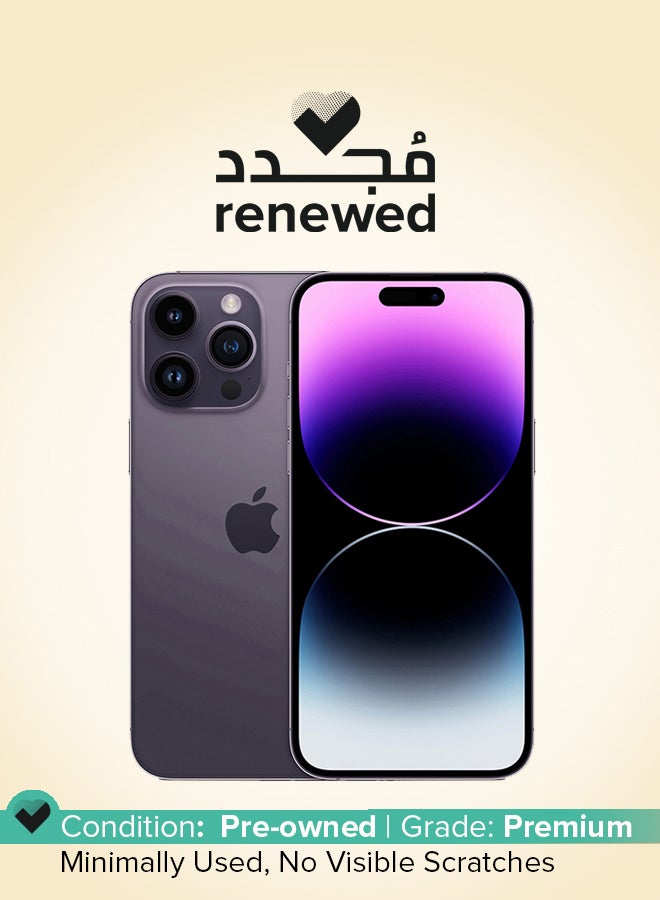 Compare Renewed  iPhone 14 Pro 256GB Deep Purple 5G With Facetime  International Version at KSA Price