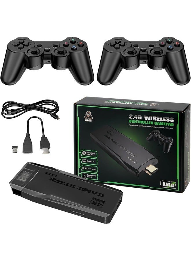 Compare Retro Game Console with 64G Card,20,000+ Games,4K Game Stick Plug and Play, with Dual 2.4G Wireless Controller,Gift for Kids Adults at KSA Price