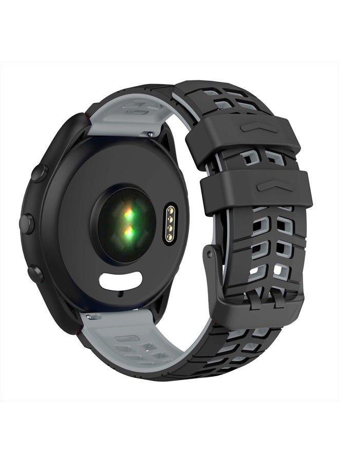 Compare Compatible with Garmin Vivoactive 4Venu 2Forerunner 255 265 Bands,Silicone Strap Sport Wristband for Samsung Galaxy Watch 3 45mmGalaxy Watch 46mmGear S3 Frontier Watch Band at KSA Price