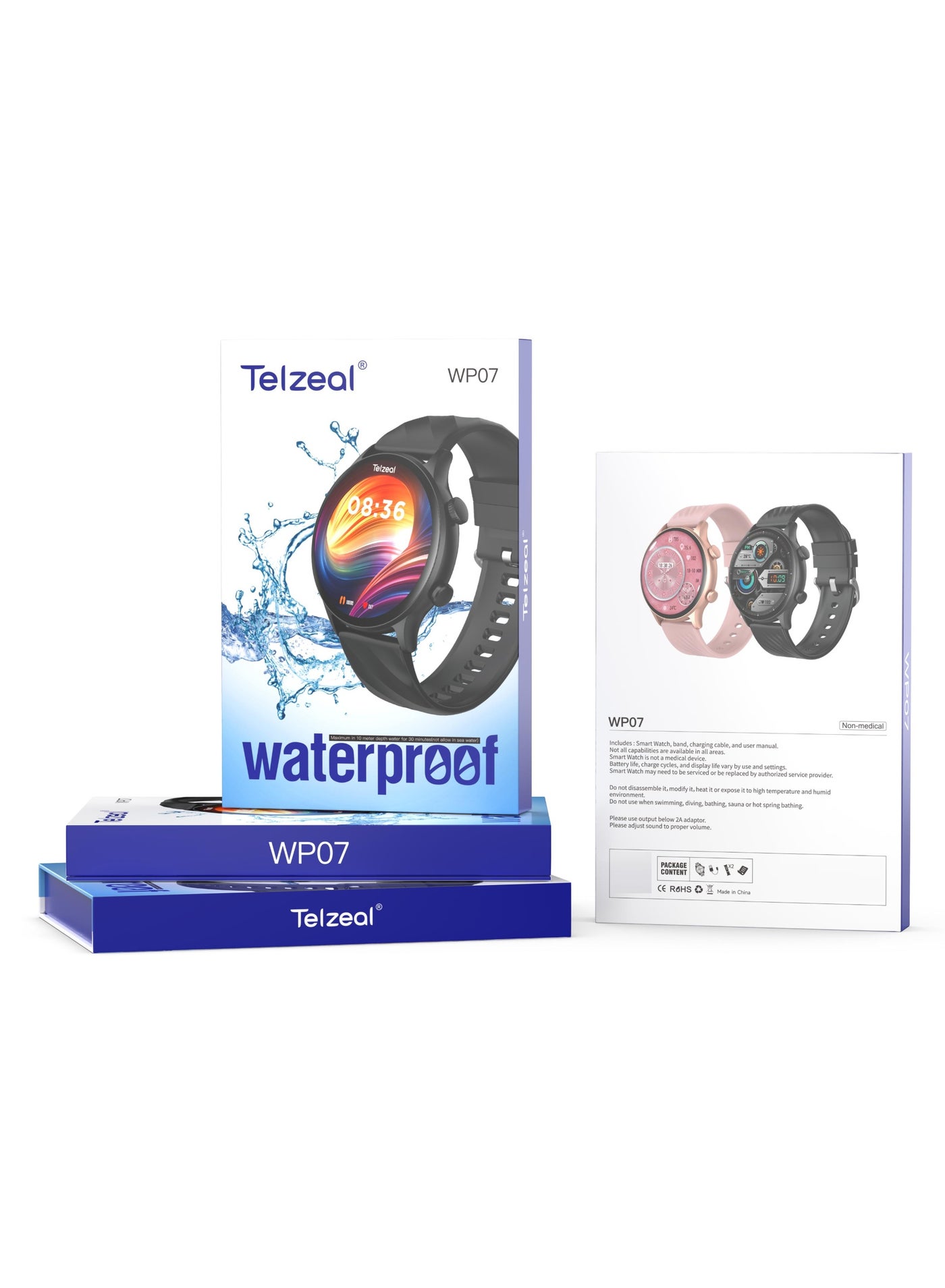 Telzeal WP07 Waterproof Smartwatch with Full Touch…