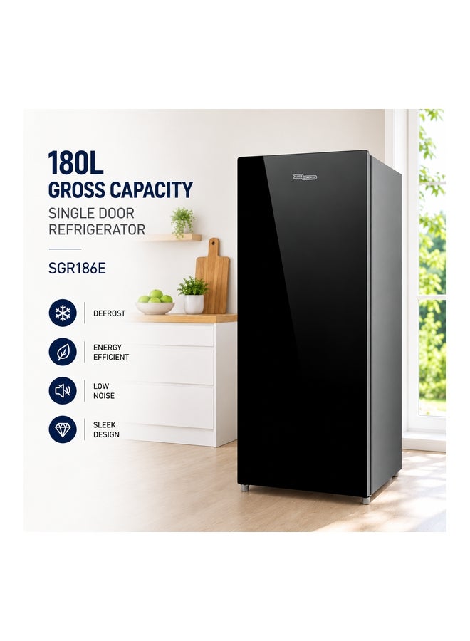 Compare Super General 170 Liters Gross Volume Compact DesignRefrigerator SGR186, Black, BeverageFridge with mirrored Door, Freezer SGR186E BlackSilver at KSA Price