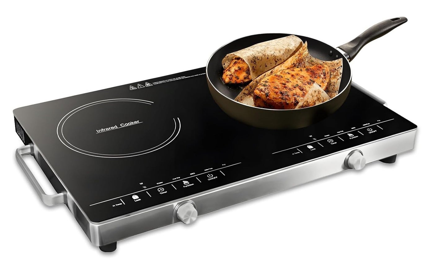 Compare 7000W Double Electric Cooker with Adjustable Temperature, Induction Stove & Hot Plate, Durable Electric Burner with Handle, Ideal for Home Use – 1Year Warranty Black at KSA Price