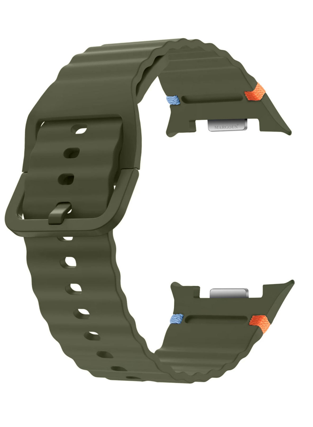 Compare Silicone Ocean Band for Samsung Galaxy Watch 8 Classic 46mm and Watch 8 40mm 44mm  Sport Band Strap  Army Green at KSA Price