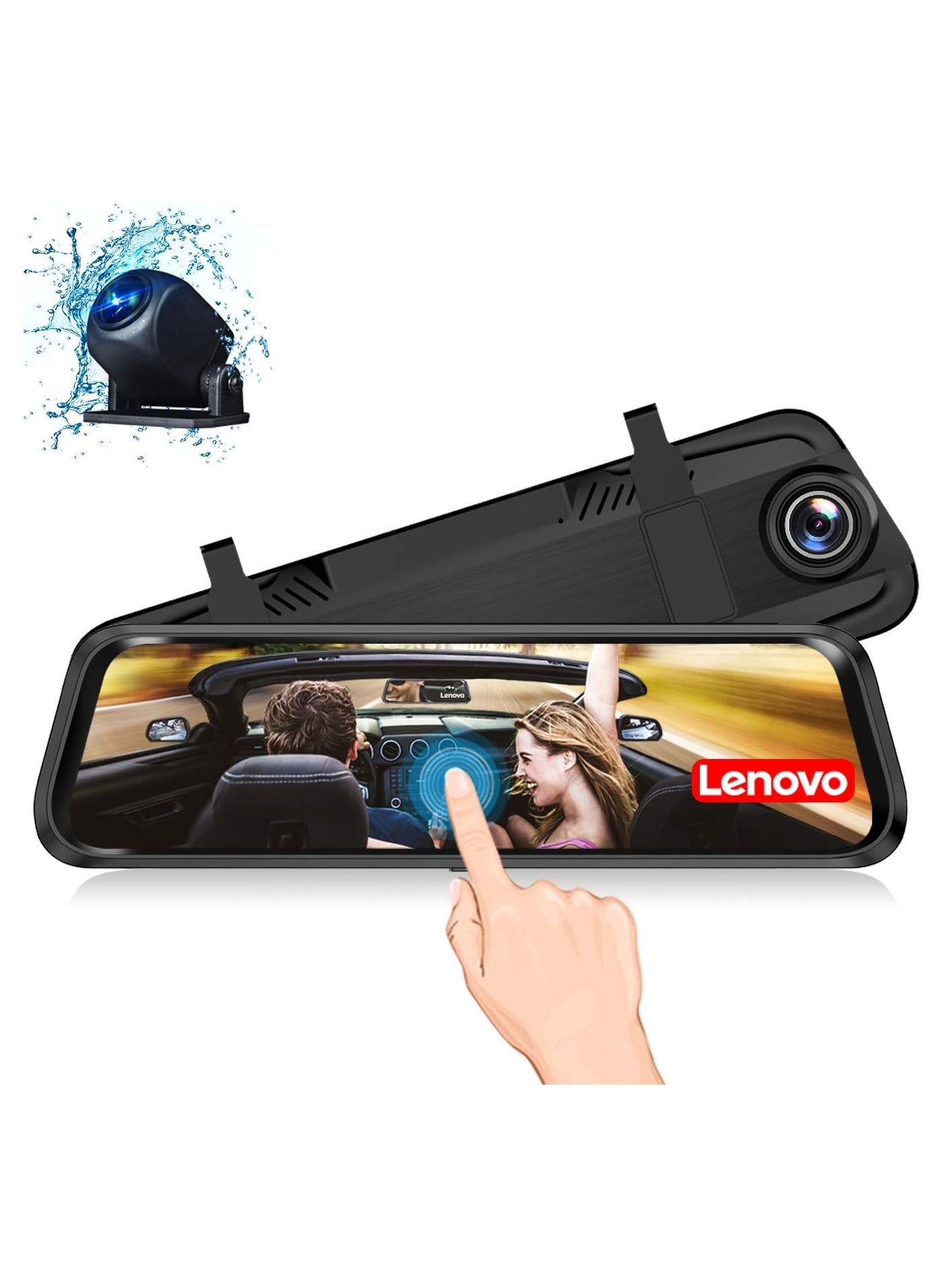 Lenovo Mirror Dash Cam, Backup Camera 9.66 Inch Mirror…
