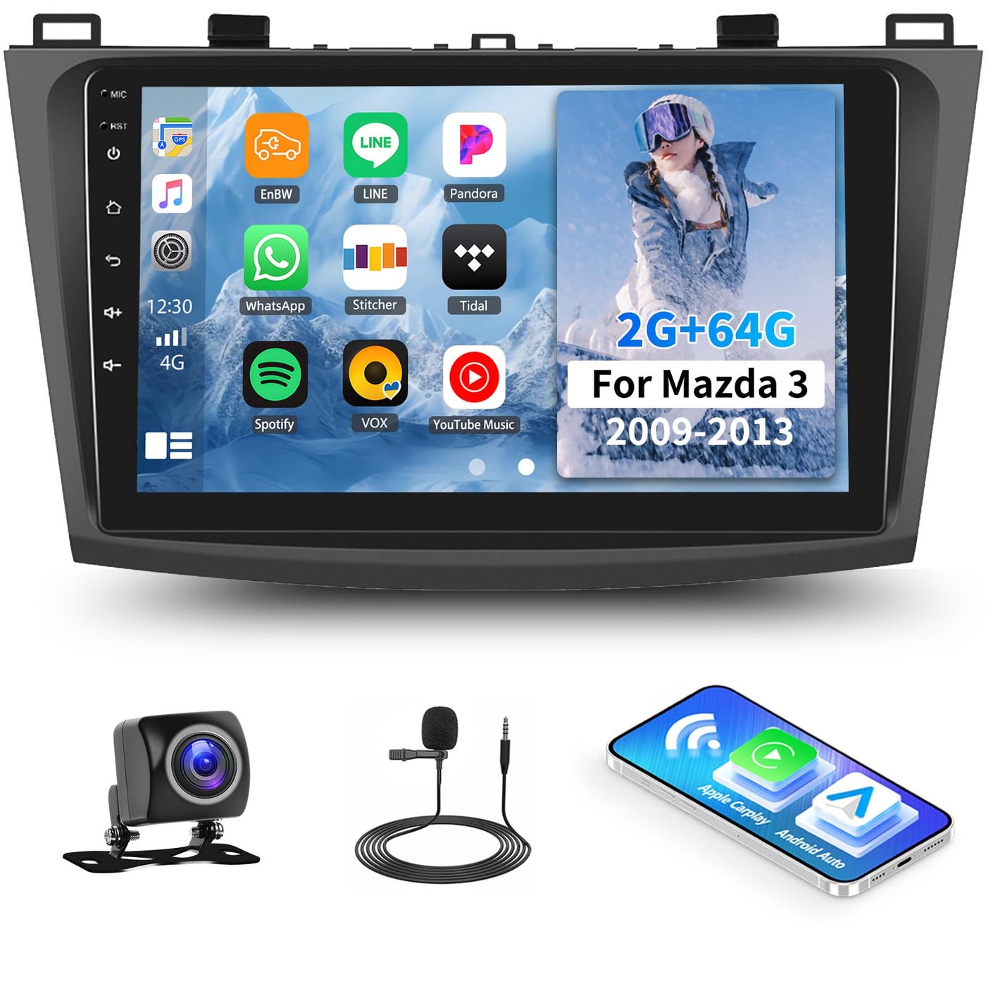 Car Radio Stereo for Mazda 3 2009 2010 2011…
