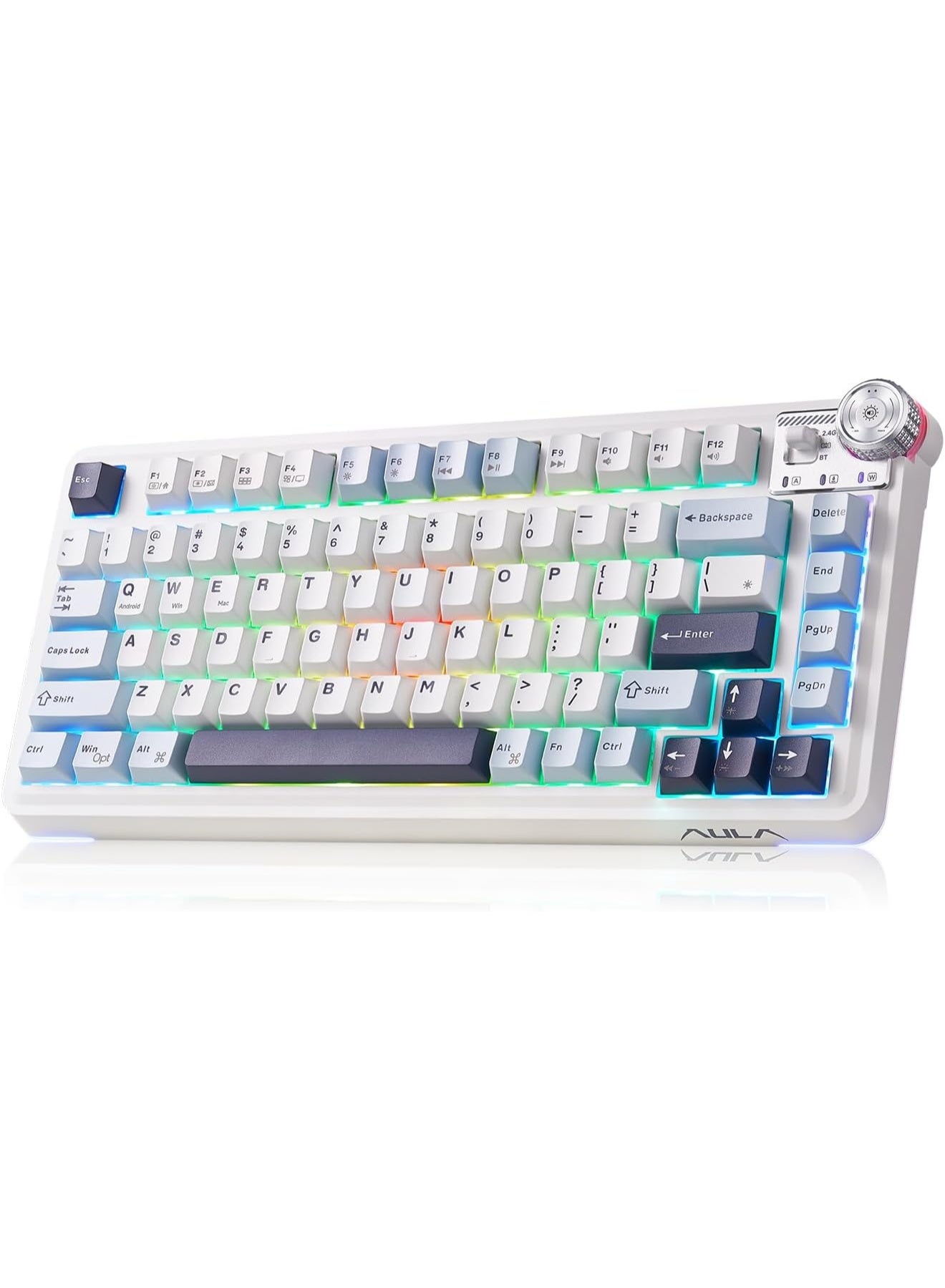 Compare AU75 Wireless TriMode Mechanical Keyboard 75% Compact Layout – HotSwappable Gasket Gaming Keyboard with Star Vector Switch, Bluetooth, 2.4GHz & Wired Modes, RGB Backlit for Esports, PC & Office Use at KSA Price