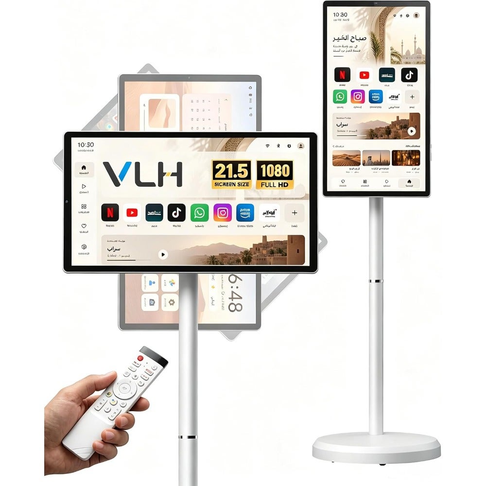 Compare Portable TV  Android Smart Monitor with Touch Screen Builtin Battery 6GB RAM + 128GB Storage Rolling Stand Home Office Travel Use at KSA Price