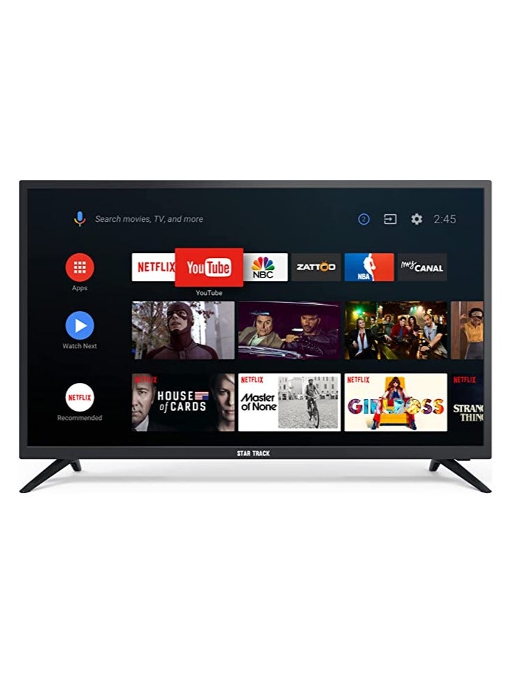 Compare STAR TRACK 32 Smart TV | Android 14, HD Ready, Netflix, YouTube, Miracast, Bezel less, Satellite receiver, STAR TRACK at KSA Price