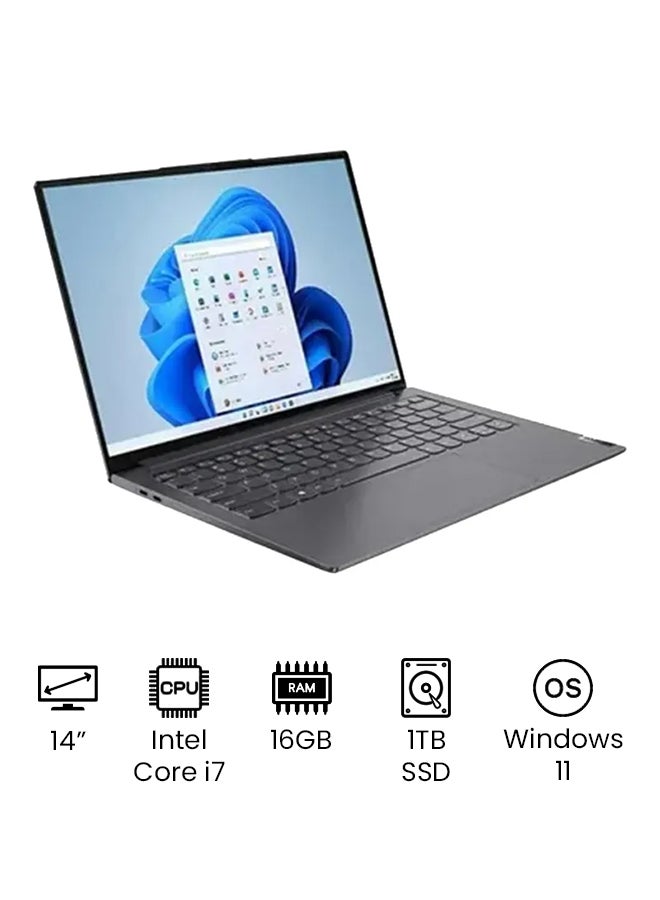 Compare IdeaPad Slim 7 Pro Laptop With 14 inch 2.8K IPS Touch Display, Core i711370H Processor16GB RAM1TB SSDIntel Iris Xe Graphics International Version English Grey at KSA Price
