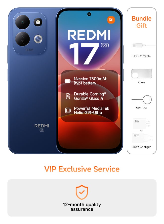 Redmi 17 Dual SIM 5G Blue 6GB RAM 256GB…