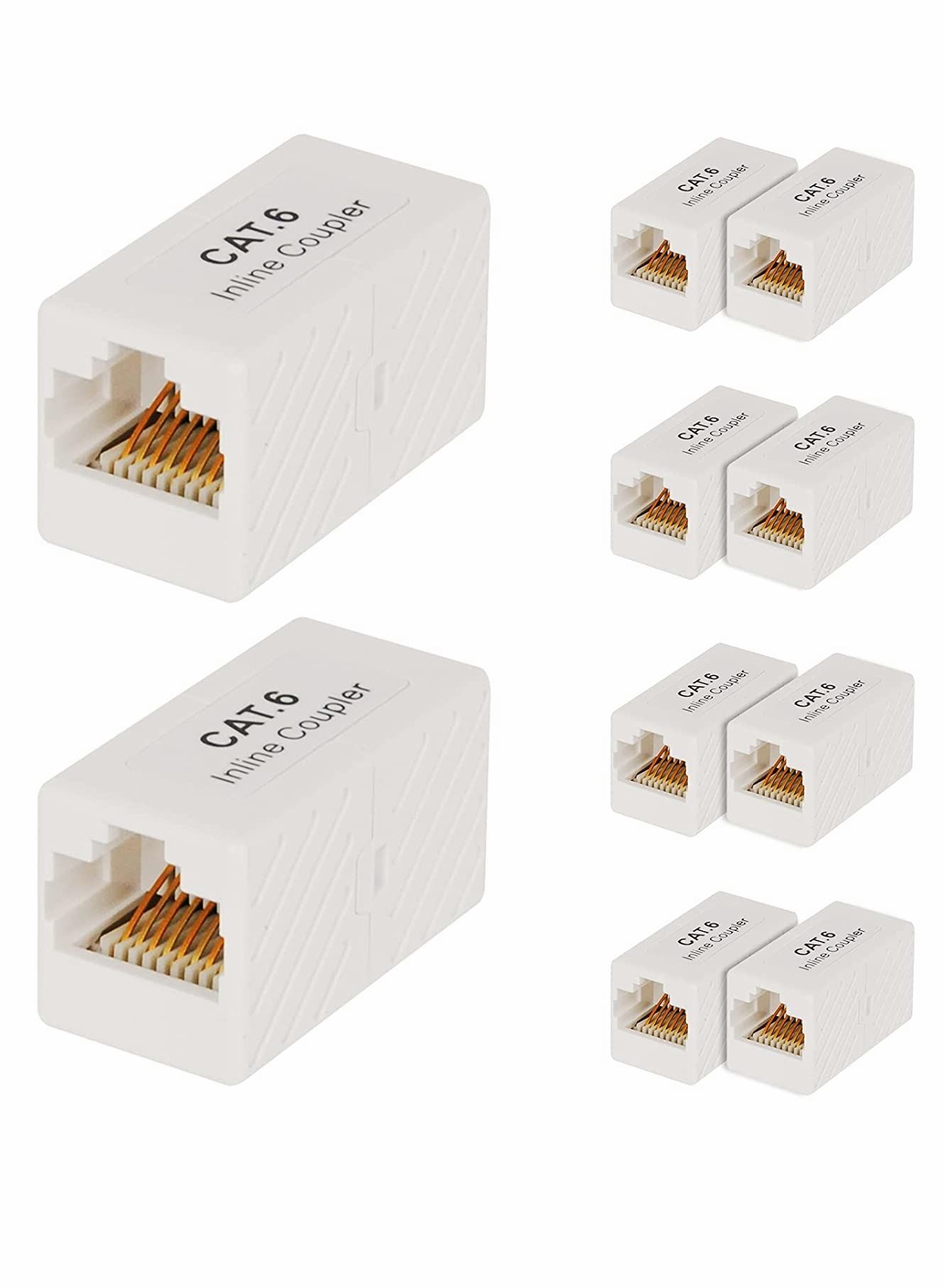 Compare RJ45 Coupler, Ethernet Coupler, RJ45 Connector for Cat5eCat6Cat7 Ethernet Cable, Extender Adapter Female to Female, Mini Type, 10Pack White at KSA Price