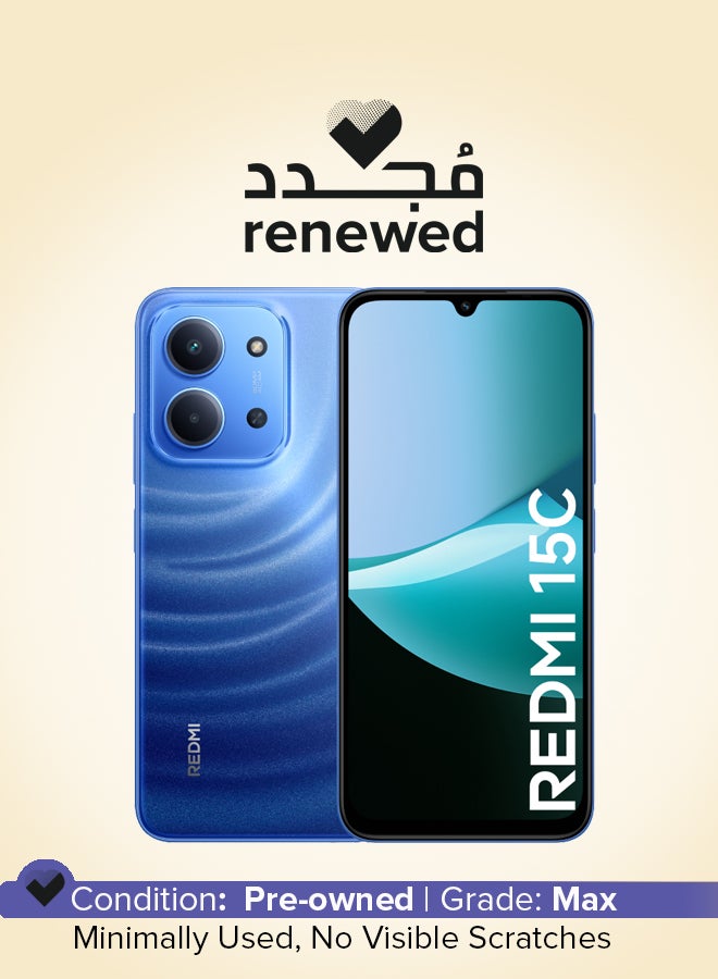 Renewed - Redmi 15C Dual SIM Moonlight Blue…