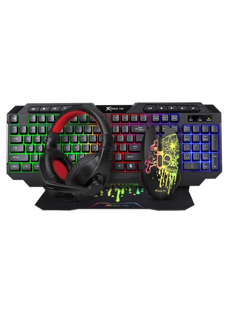 Compare CMX415 EN Wired 4in1 Keyboard, Mouse, Headset and Mousepad Combo Set at KSA Price