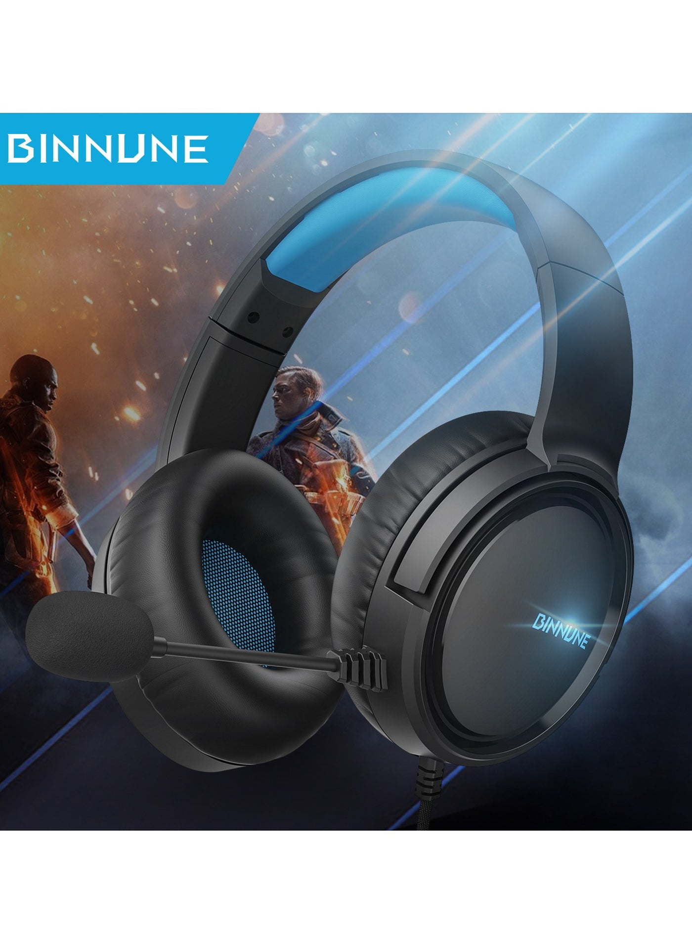 Compare Wired Gaming Headset with Mic for PS4 PS5 Xbox Series S|X PC Laptop Switch with 50MM Titanium Drivers & NoiseCanceling Mic at KSA Price