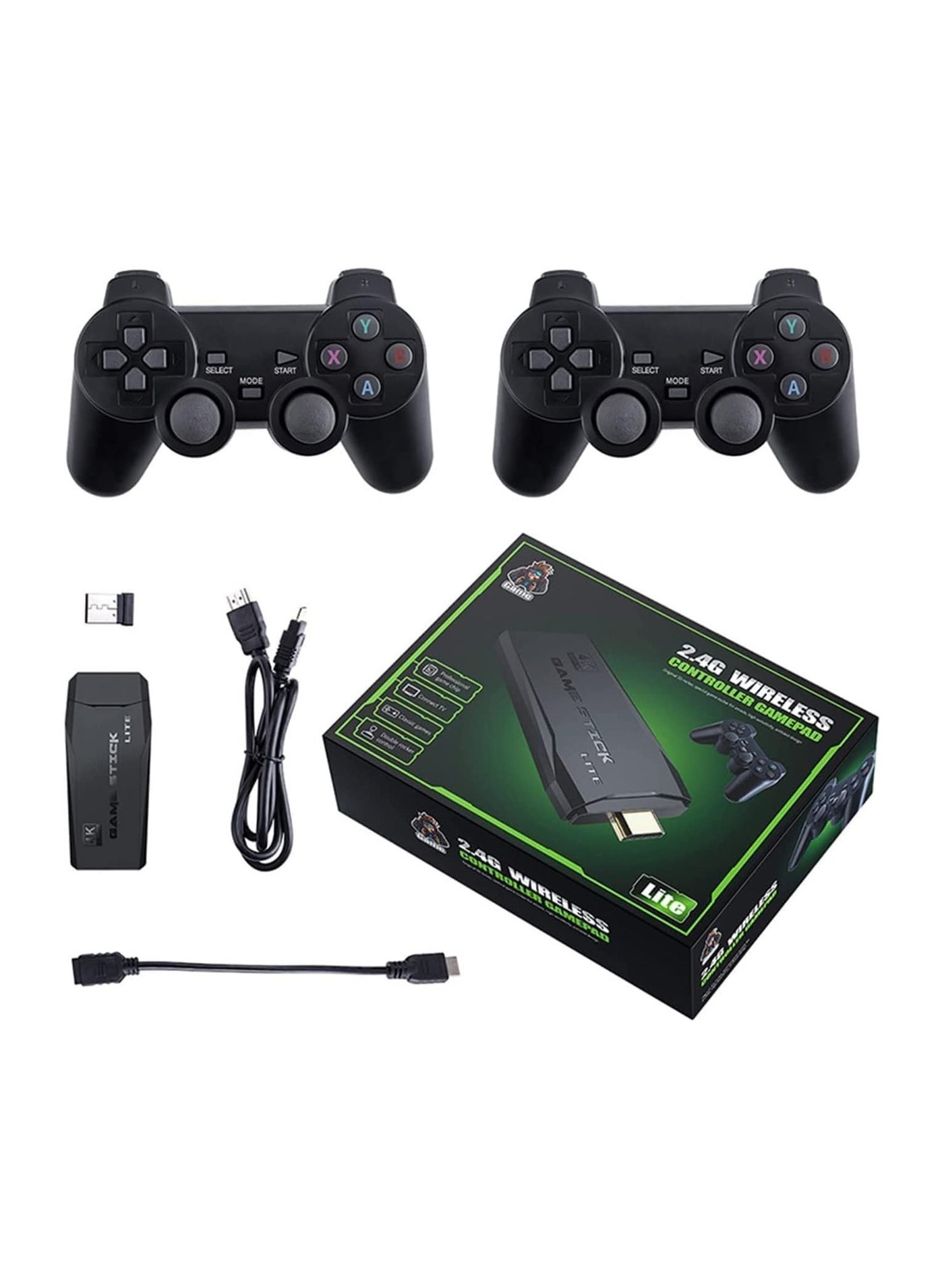 Compare 4k smart video game tv stick, video game consoles,10,000 games 3264gb retro classic gamin 2.4g wireless gamepads controller 64g,10000+ games at KSA Price