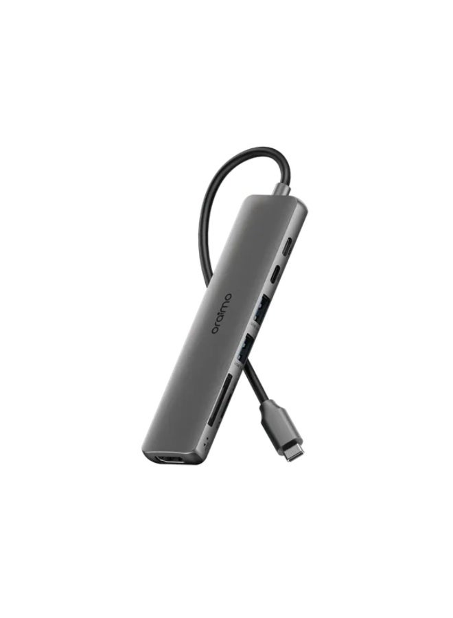 Compare ORAIMO 7in1 Multifunction HUB PowerTrans  Chrome Grey at KSA Price