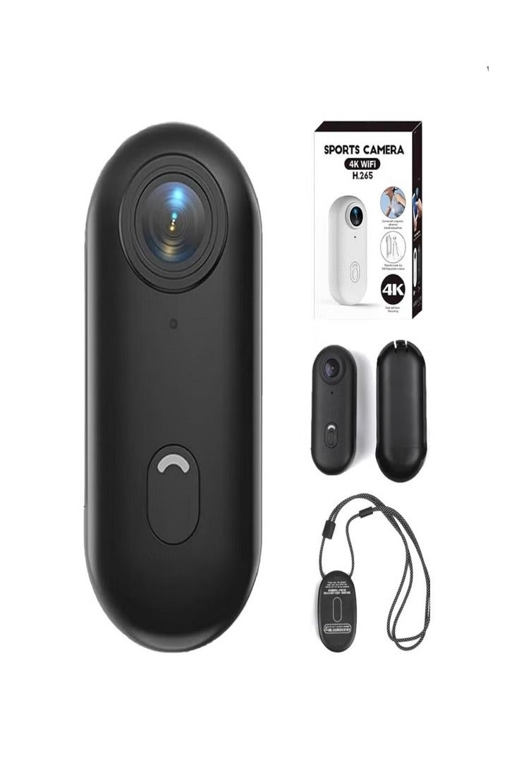 Compare 4K Ultra HD Wearable Mini Sports Camera – ThumbSized Magnetic Action Cam with 30m Waterproof, 360° Clip, 150Min Battery, WiFi, H.265, HandsFree POV Recording for Cycling, Diving, Vlogging at KSA Price