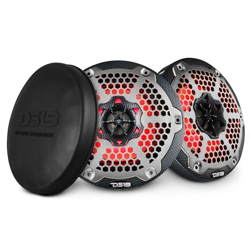 Compare DS18 CF65M 6.5 Marine Speakers 2Way with Integrated RGB Lights, Black Carbon Fiber, 100% UV Stable  Water Resistant Speakers, Grills Included, Pair at KSA Price