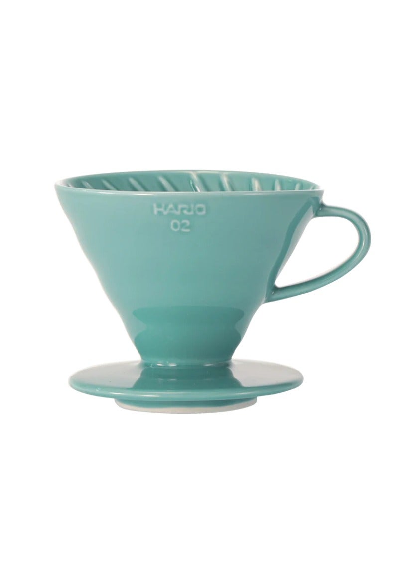 Compare Ceramic V60 Coffee Dripper 02, Turquoise Green at KSA Price
