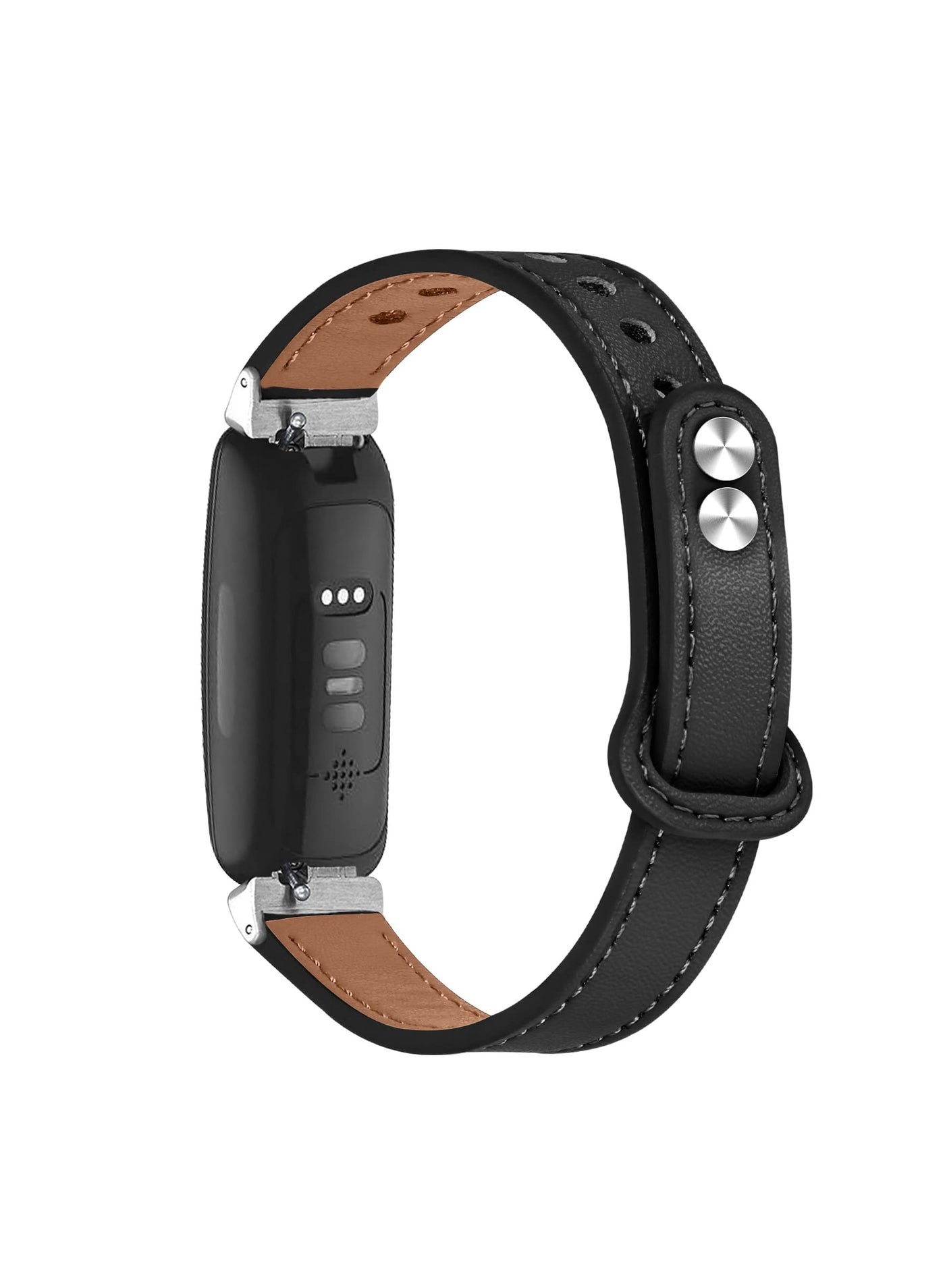 SYOSI Smart Band Leather Strap, Compatible with Fitbit…