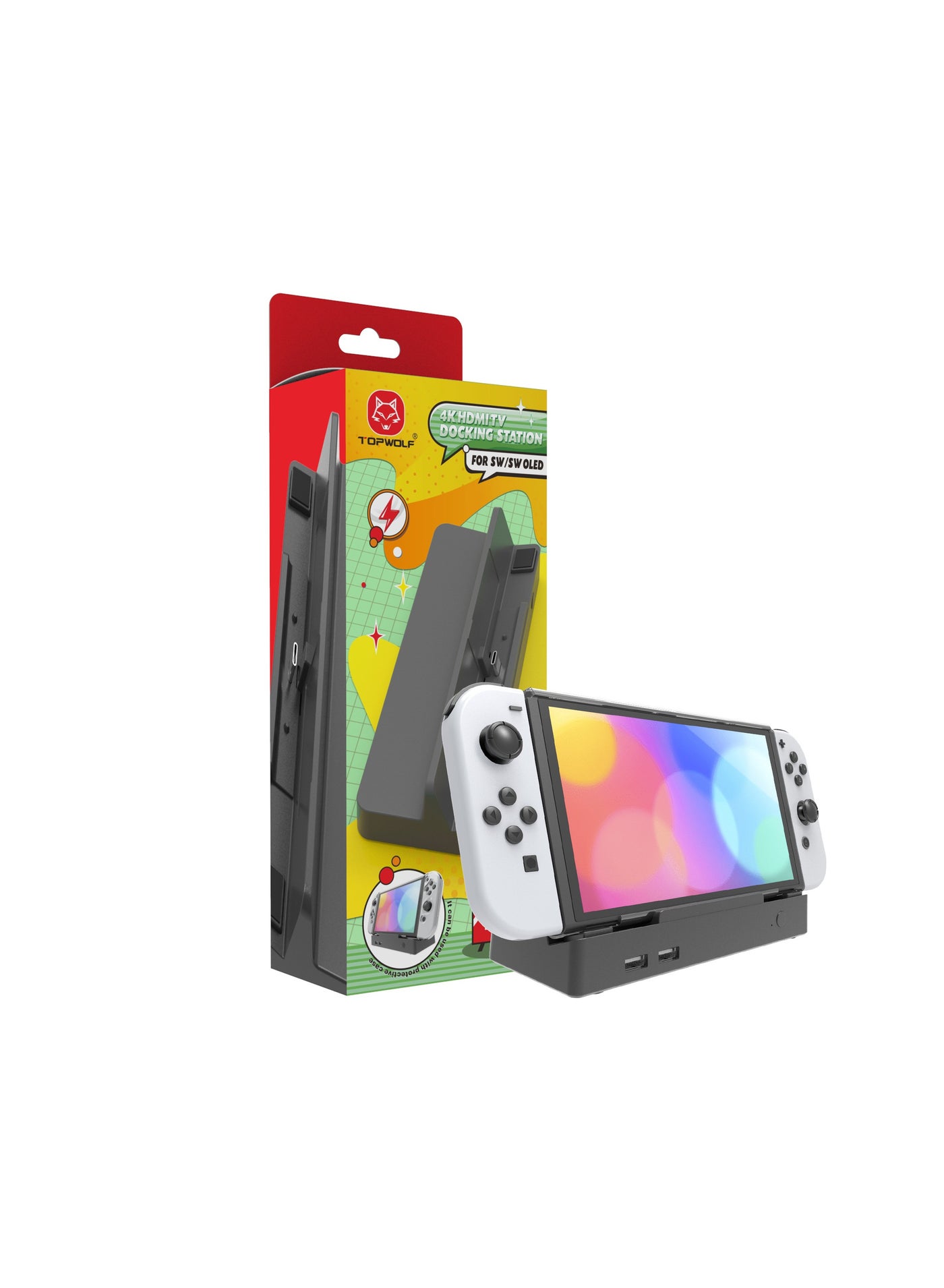 Compare TV Dock Station for Nintendo SwitchSwitch OLED, Portable Charging Dock Station Base with 4K HDMI AdapterType C PortUSB Port, USB C Chargeing Ports Replacement for Official Nintendo Switch at KSA Price