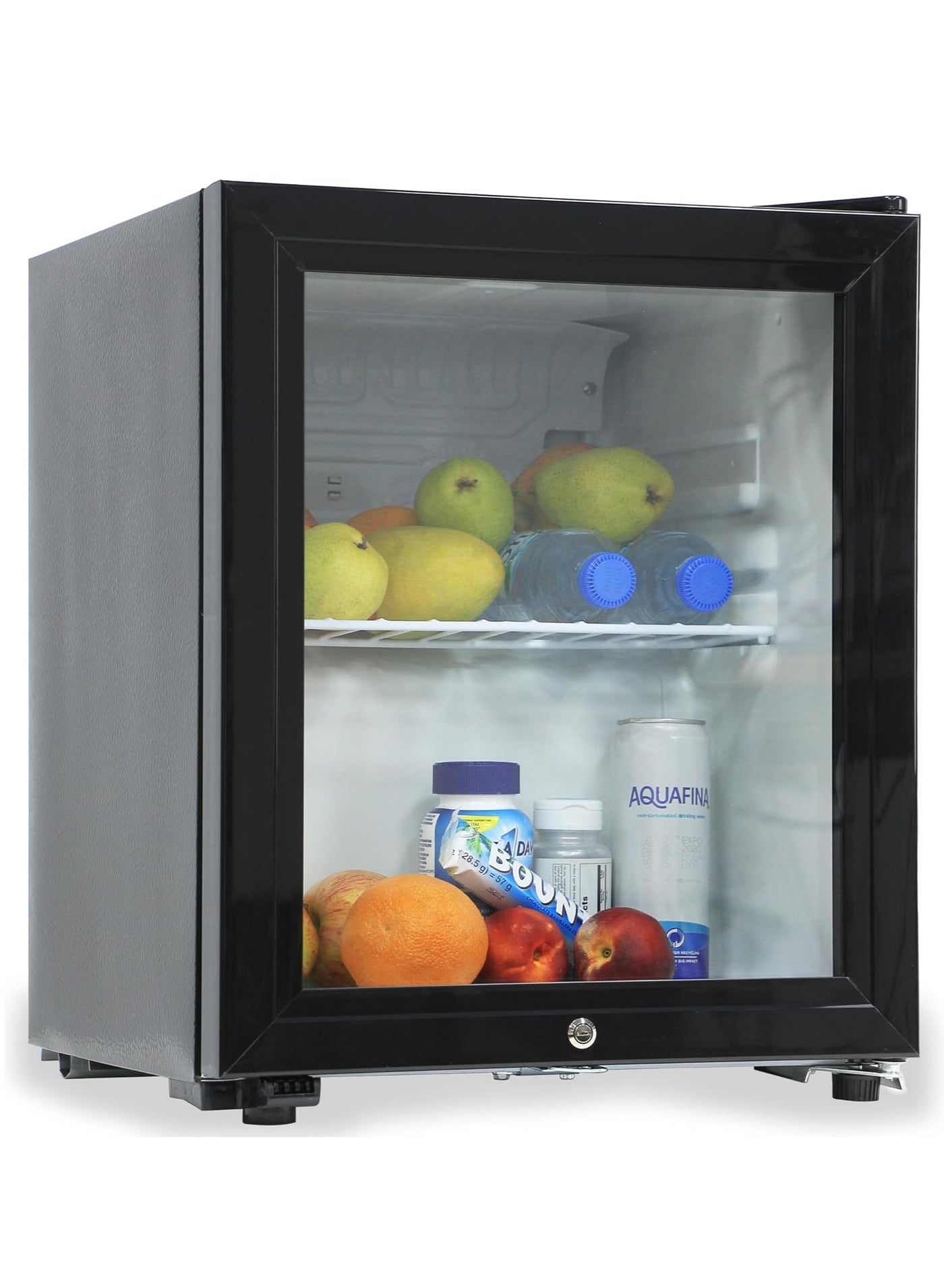 Compare 40L Hotel Mini Fridge with Glass Door & Key Lock, Compressor Based AC220V Beverage Refrigerator Cooler for Food Drinks Skincare Great for Home Office Hotel at KSA Price