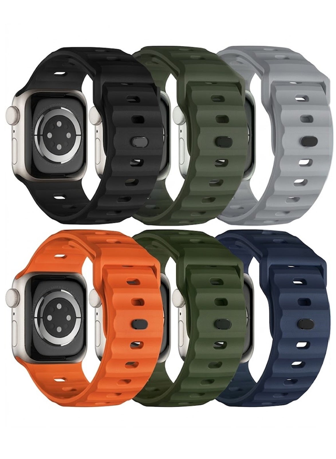 6 Pack Sport Bands Compatible with Apple Watch…