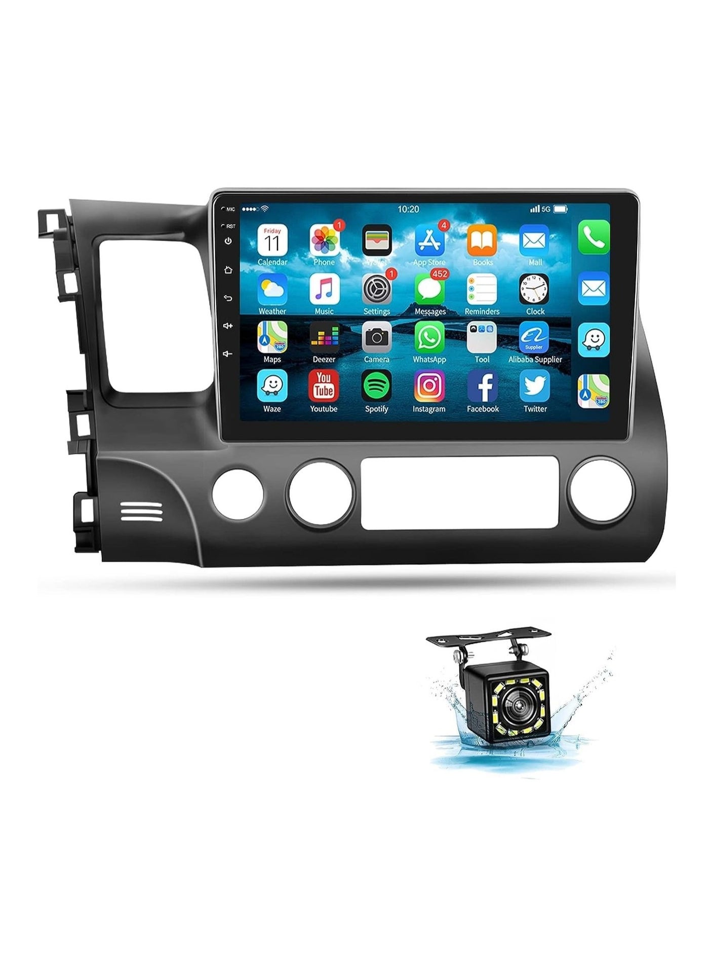 Compare Android Screen For Honda Civic 2006 To 2011 2GB RAM 32GB Memory Support Apple Carplay Android Auto Full HD Touch Screen 10 Inch built In Bluetooth USB Radio WiFi Play Store Backup Camera included at KSA Price
