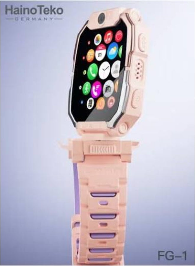 Compare Haino Teko FG1 Kids 5G Smartwatch with SIM Support, GPS Tracking, Dual Cameras, and Video Calling  Haino Teko at KSA Price