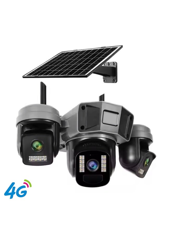 Compare Wireless 4G Solar Security Camera with 9MP Triple Lens  No WiFi Needed, Outdoor Smart Camera with SIM Support & AI Detection for 247 Protection at KSA Price