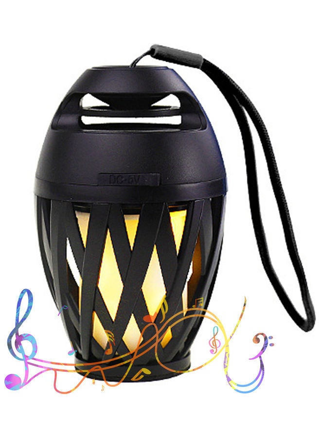 LED Flame Bluetooth Speaker Black