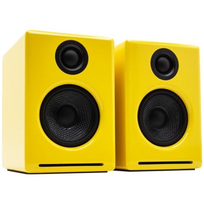 Compare A2+ Desktop 24 Bit Limited Edition Wireless Bluetooth Desktop Speakers 60W Computer Speakers For Music And Gaming Accessories, Limoncello Yellow at KSA Price